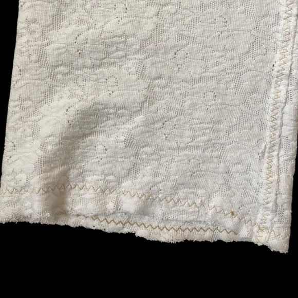 Free People Women’s Cream Floral Lace Cotton Flare Beach Pant SZ L - Picture 8 of 14